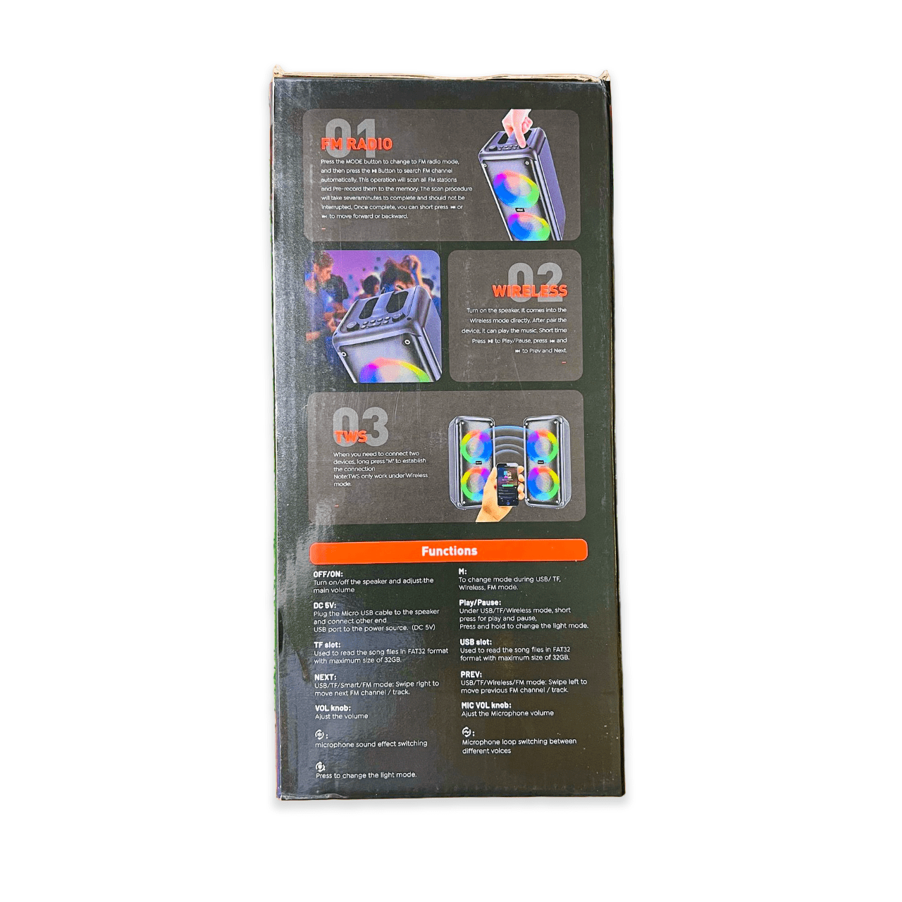 KBroad RGB Light Wireless Speaker - KTS 1973 - Image 2